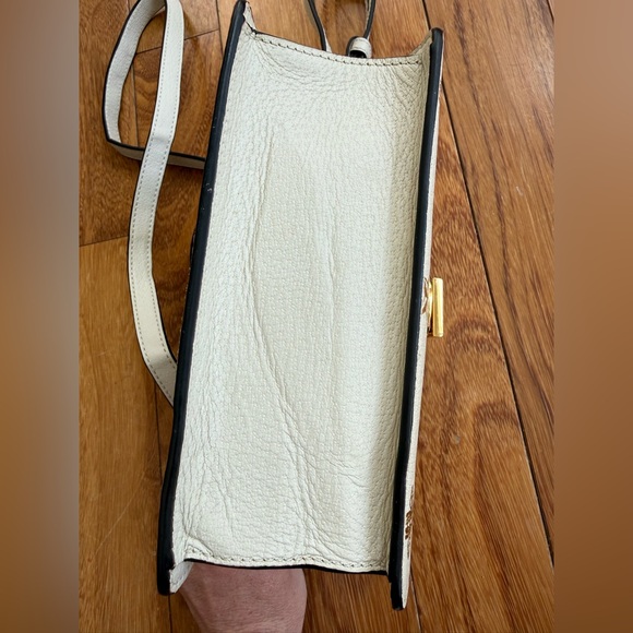 Gucci Sylvie Bee Star Leather Shoulder Bag White Web Stripe Small Project piece - Picture 10 of 16